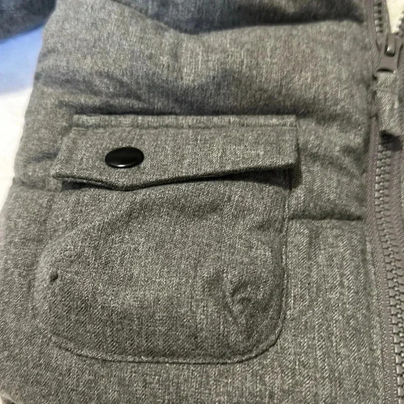 Rolls & RollaSherpa Lined Mini Fur Trim Hooded Puffer Jacket  6-9 months Gray - Picture 5 of 7